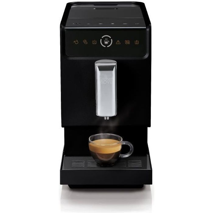 Machine à café à grains automatique - KITCHEN MOVE - PILCA - 19 bars - 5 fonctions - 150g de grains de café