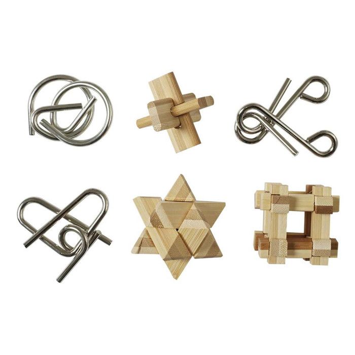 Coffret Casse-tête - Mister Gadget - Bois Et Métal - Lot De 6 - Marron ...