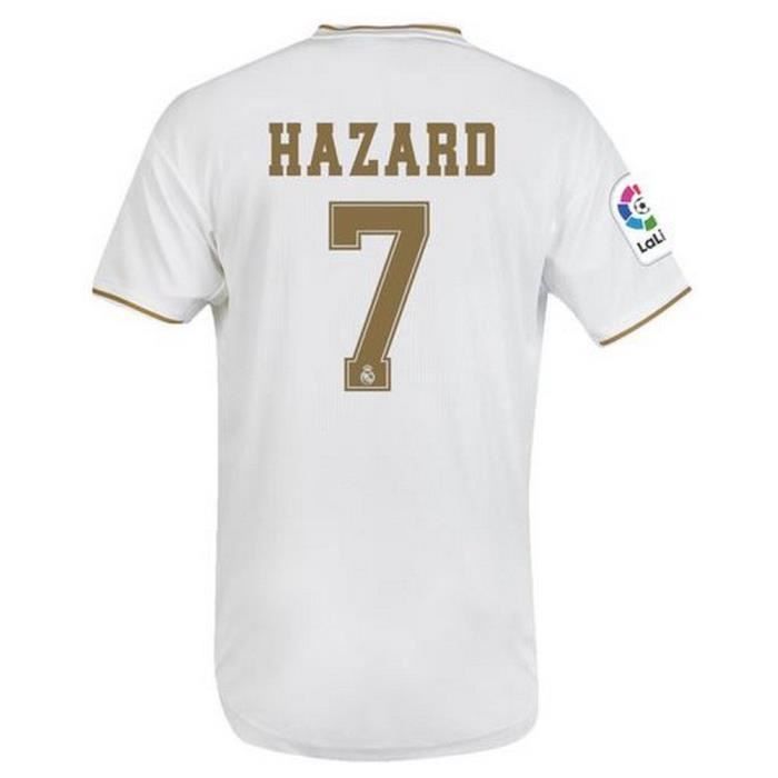Maillot Enfant Adidas Réal De Madrid Home Flocage Officiel Hazard Numéro 7 Saison 2019 2020