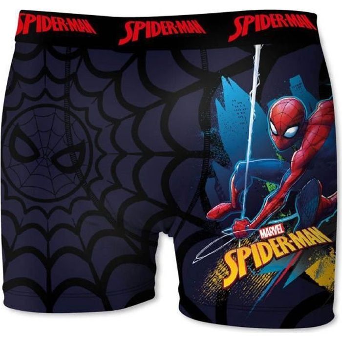 2X Boxers Gris-Rouge Spider-Man Marvel