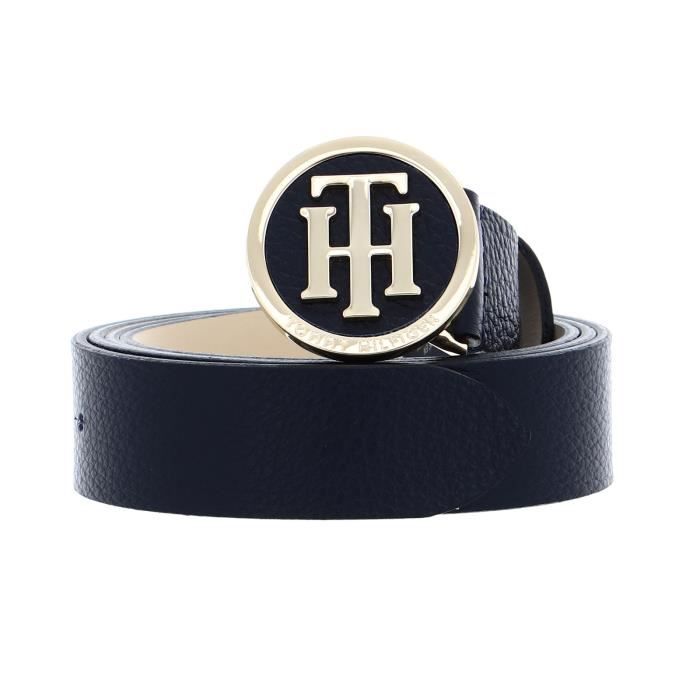 TOMMY HILFIGER TH Round Buckle Belt 96123 Sky captain bleu