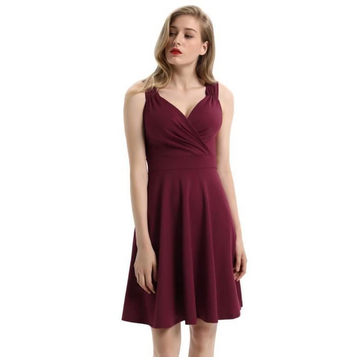 Robe De Cocktail Rose Vif à Volants - Sans Manches, Taille M, Neuve Sans étiquette