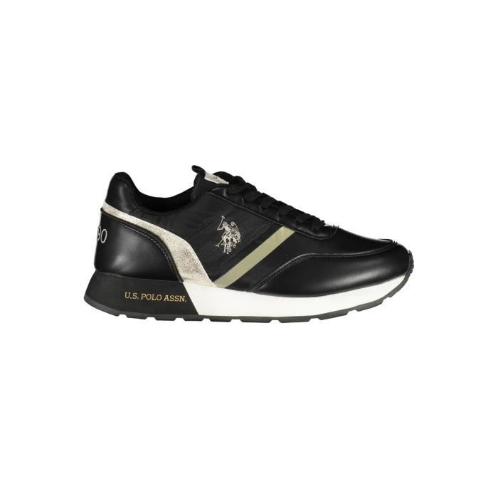 U.S. POLO ASSN. Basket Sneakers Sport Running Femme Noir Textile SF16700