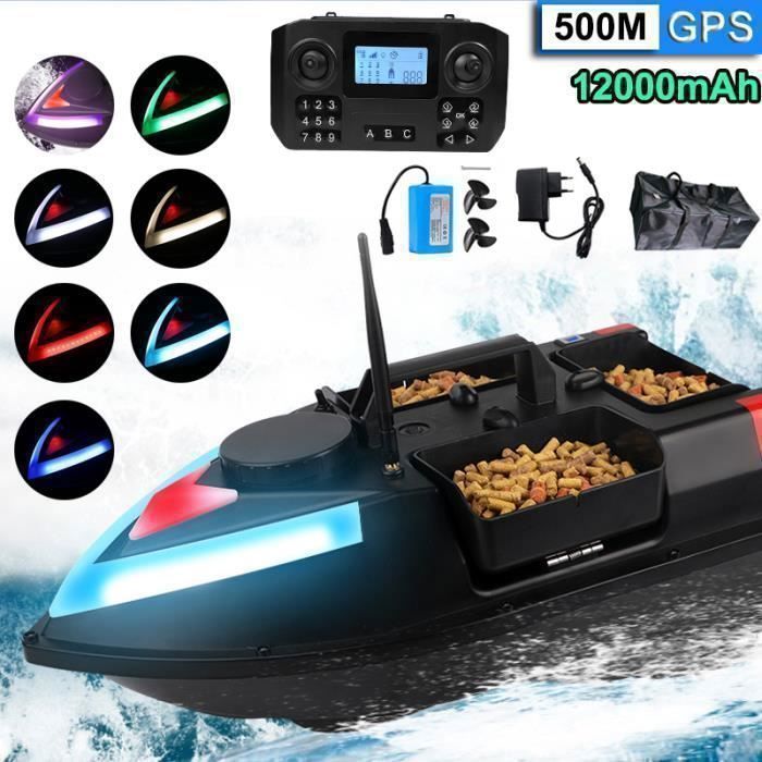 Bateau Amorceur Télécommandé de Pêche avec GPS, Bateau d'appât