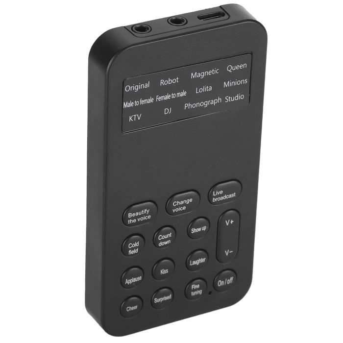 Changeur De Voix Portable Avec 8 Effets | Transformation Homme/femme/bébé | Pour Smartphone, PC, Streaming, Jeux | Plug And Play