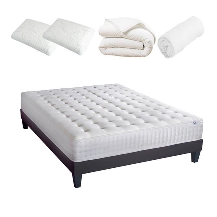 Pack Prêt à dormir Apollon 140x190 cm - OLYMPE LITERIE - Matelas Mémoire de forme + Sommier + Accessoires Pack Prêt à dormir Apollon 140x190 cm - OLYMPE LITERIE - Matelas Mémoire de forme + Sommier + Accessoires