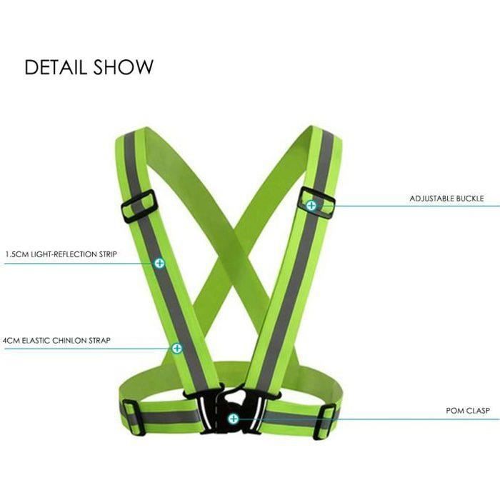 Gilet Haute Visibilité Vert Néon ANSI Classe 2 - Réfléchissant Travail Sécurité Chantier Franklin