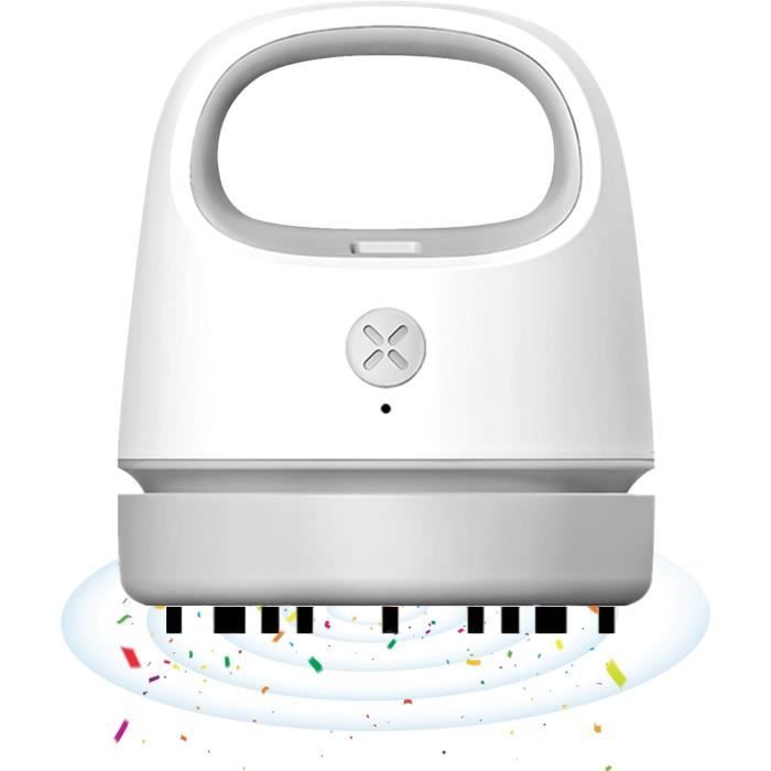 Mini Aspirateur De Table Rechargeable USB - 2 Pièces, Avec Brosse, 360°, Pour Bureau, Clavier, Voiture - 3