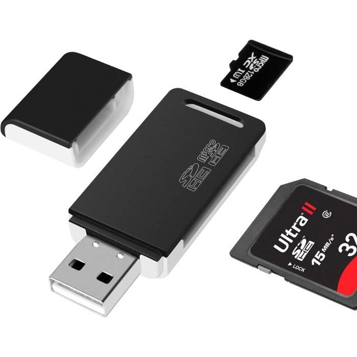 Frotox Lecteur Carte SD, Adaptateur USB Vers Carte SD/Micro SD Portable