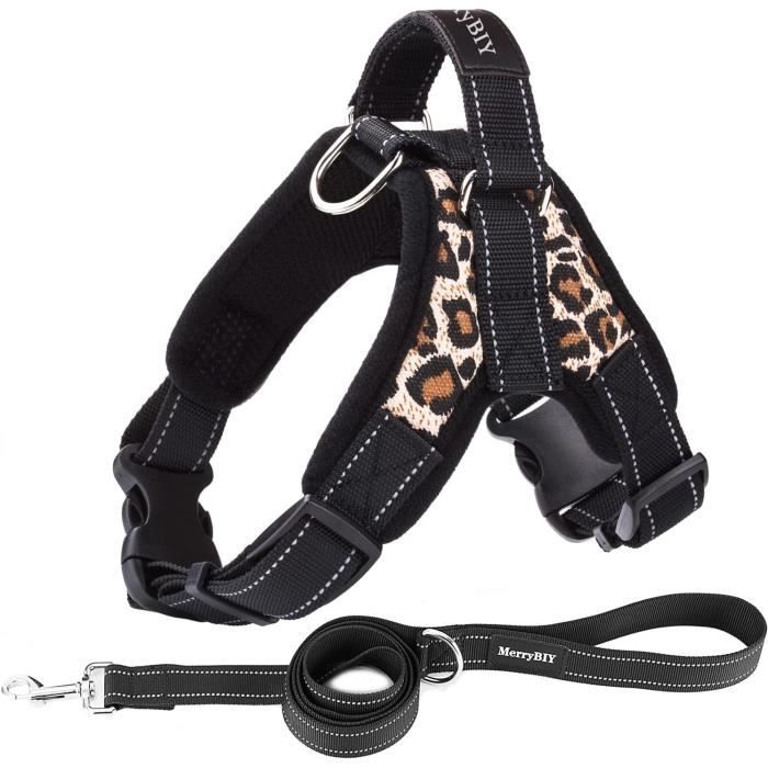 BELLA & PAL Ensemble Harnais Et Laisse Pour Chien, Harnais Step-in Pour Chiot, Maille Respirante Avec Bandes Réfléchissantes, Gilet Anti-traction Pour Chiots, Très Petits, Moka, XS