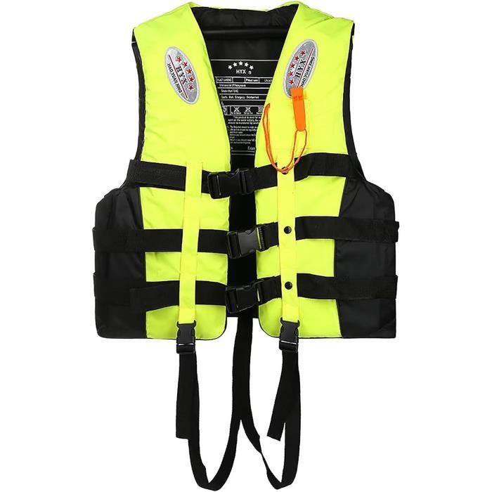 Gilet De Sauvetage Adulte Réglable - Nylon Oxford, Bandes Réfléchissantes - Pour Kayak, SUP, Natation