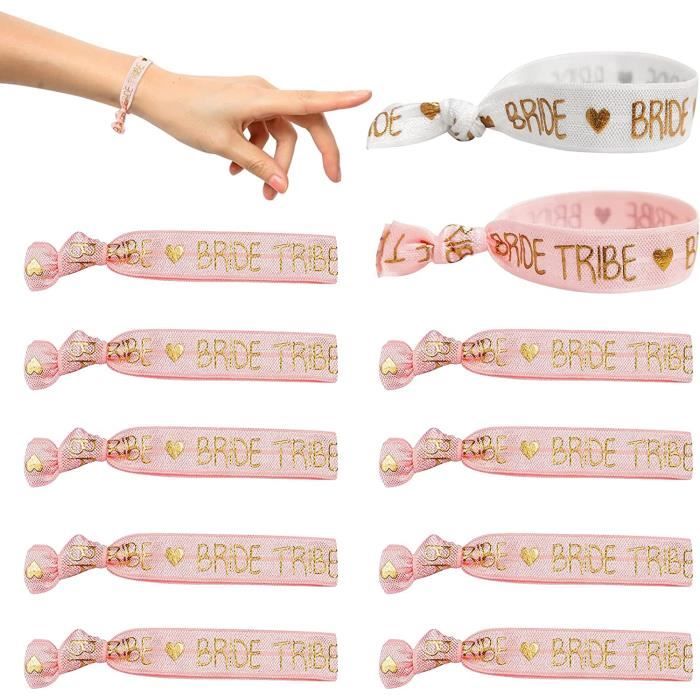 Ensemble De Bracelets Pour Femmes, 1 X Mariée + 11 X Bracelets Team Bride Décoration Pour Enterrement De Vie De Jeune Fille, Mariée, Accessoires De Soirée Entre Filles - Fleur