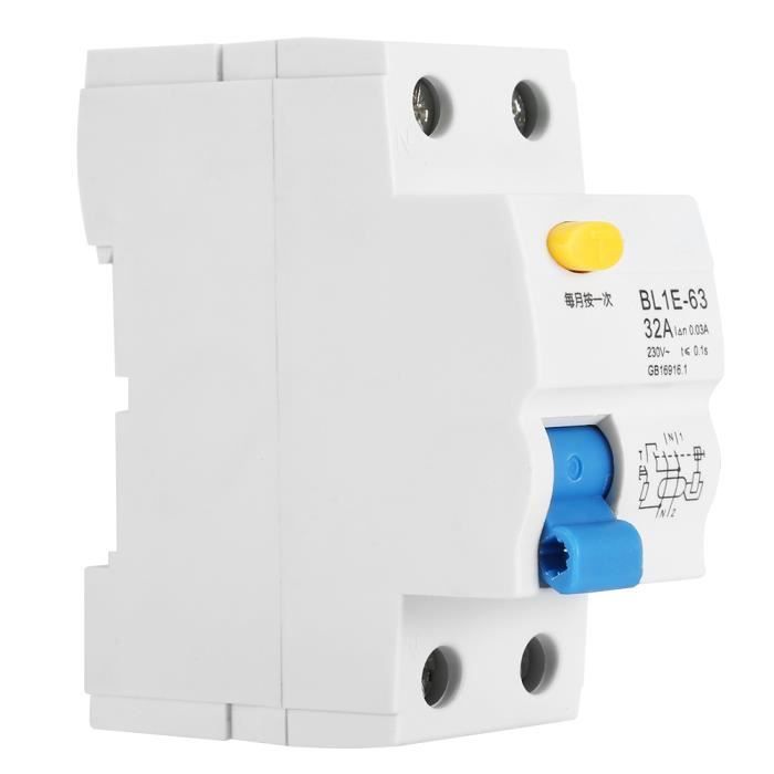 Disjoncteur Différentiel Type B 2P 63A 30mA - Protection Courant Continu - Pour Stations De Charge Véhicules électriques - 6 KA