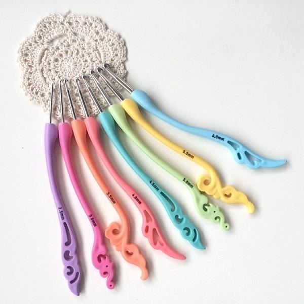 Crochet Prym Lot De 8 Crochets à Tricoter En Aluminium - Tailles 2.5mm à 6mm - Violet Crochet Aluminium