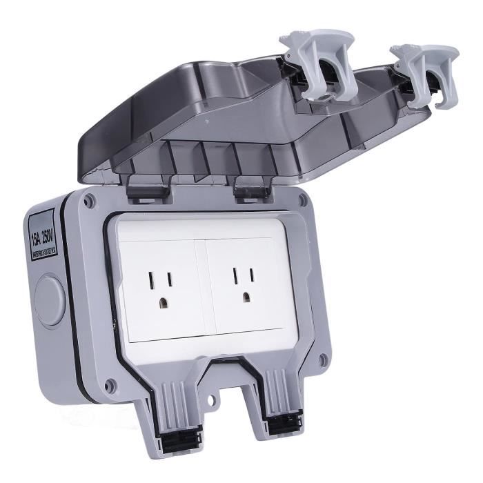 Prise Murale Double Encastrable Surface 16A 250V – Blanc, Installation Facile, Design Moderne Intérieur