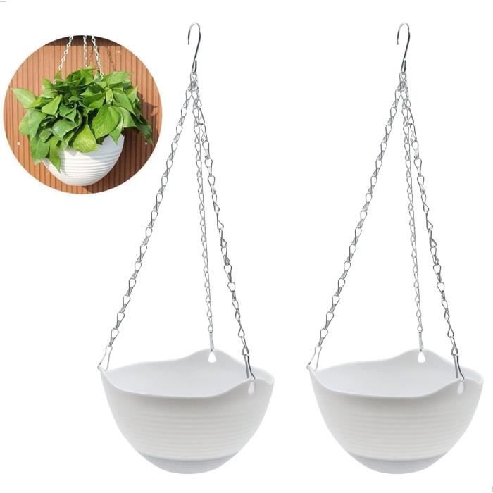 12 Chaînes De Suspension Avec Crochets - 50 Cm - Pour Paniers, Mangeoires, Lanternes - Idéal Jardin Et Décoration - 7