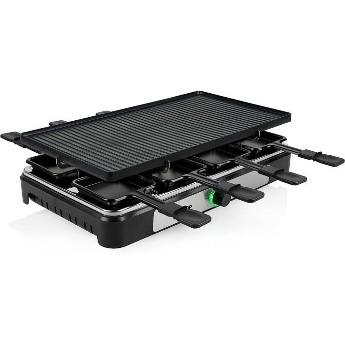 Appareil a raclette Tristar RA-2748 - 3-en-1 - Raclette, pierre a cuire, gril, plancha/teppanyaki