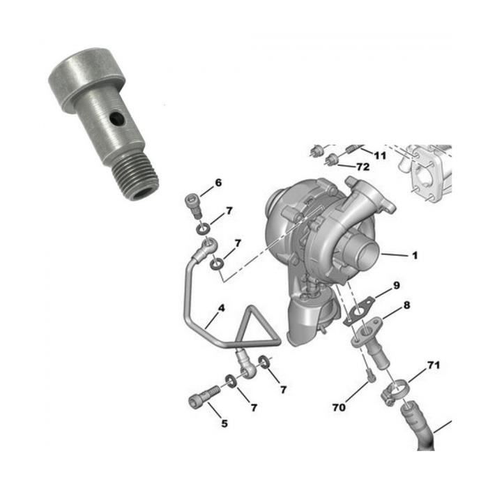 Vis Banjo Pour Turbo – Compatible Moteur 1.6 D HDI TDCI MZ-CD 75/90/109/110 Ch – Remplace 0376.55, 0379.68 - 7