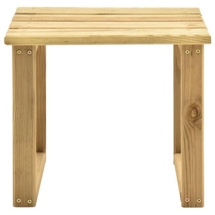 Table de transat - VIDAXL - 30x30x26 cm - Bois de pin imprégné - Extérieur - Style naturel