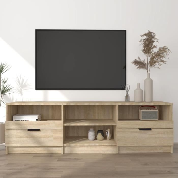 vidaXL Meuble TV Chêne sonoma 150x33 5x45 cm Bois dingénierie 811460