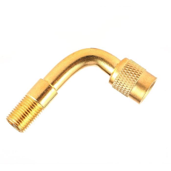 Adaptateur D'extension De Valve à 45°, 90° Ou 135° - En Cuivre Pur, Pour Gonfler Pneus De Voiture, Moto, Vélo, Scooter - Rallonge De Valve Pratique