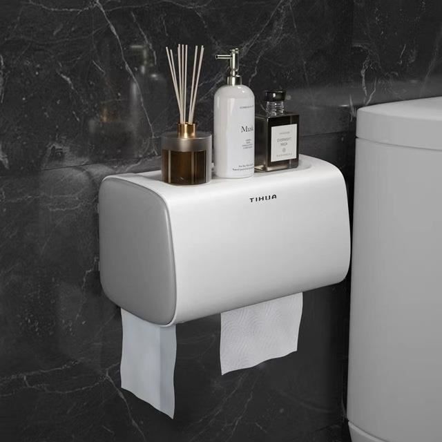 Porte Papier Toilette,Boîte à papier hygiénique murale,étanche,sans