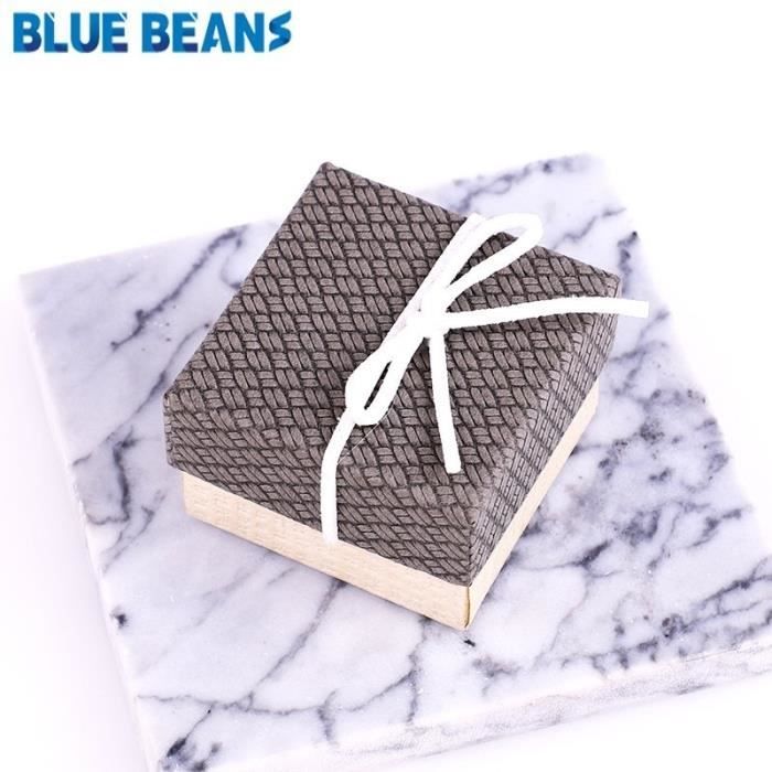 Lot De 5 Boîtes à Bijoux En Papier - 10x10x3,5 Cm - Rose - Pour Boucles D'oreilles, Colliers - Rangement Et Cadeau - 7