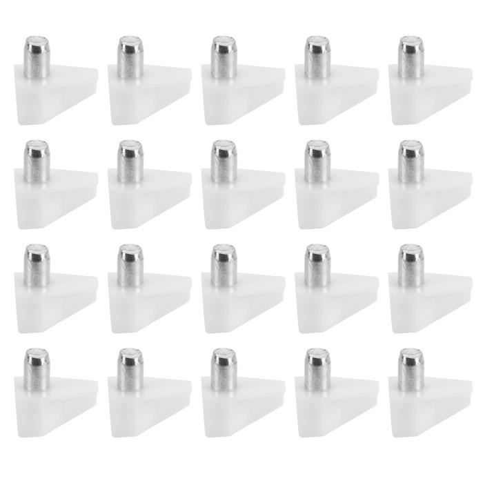 milleplus-100pcs plastique support d'étagère clips de cabinet titulaire pour les meubles de maison tagères à livres