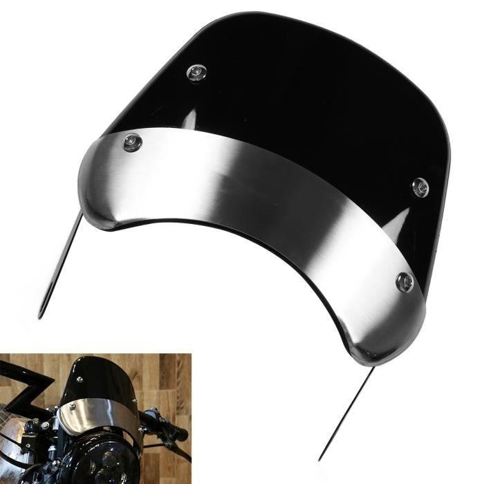 Dilwe Pare-brise De Moto Universel Pare-brise De Moto Style Fibre De Carbone Pare-brise Avant
