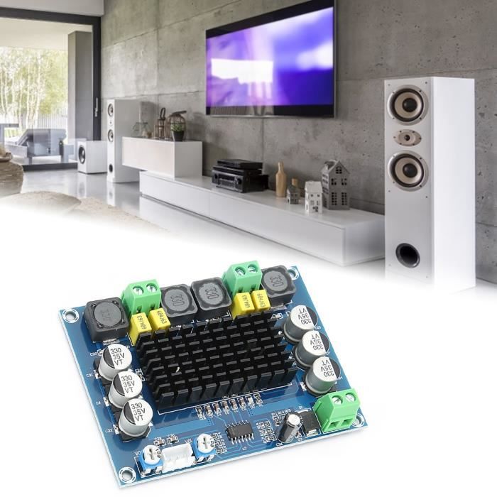 Carte Amplificateur Audio TPA3116D2 120W+120W - Bluetooth 4.0 - Double Canal - Pour Haut-parleurs Et Projets DIY