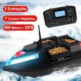 Bateau Appât Télécommandé 500m – LED, 2h Autonomie, Charge 1,5kg – Pêche De Nuit Carpe