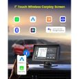 TOGUARD Autoradio 7" écran Tactile CarPlay Android Auto sans Fil Car Stereo Bluetooth multimédia avec GPS/mains libres/musique-1