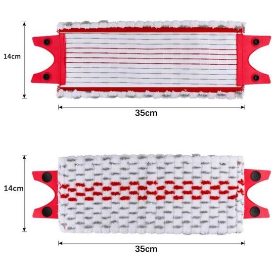 Lot De 3 Tampons Microfibre Pour Serpillère Vileda 1-2 - Compatible Ultramax, 36x13 Cm