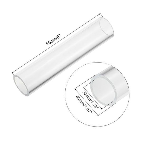 EsportsMJJ 1.27 Cm Od X 1,1 Cm Id Acryl Round Tube 30 Mm Länge Clear