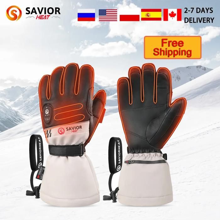 Gants de ski chauffants, chaleur instantanée en 30 secondes