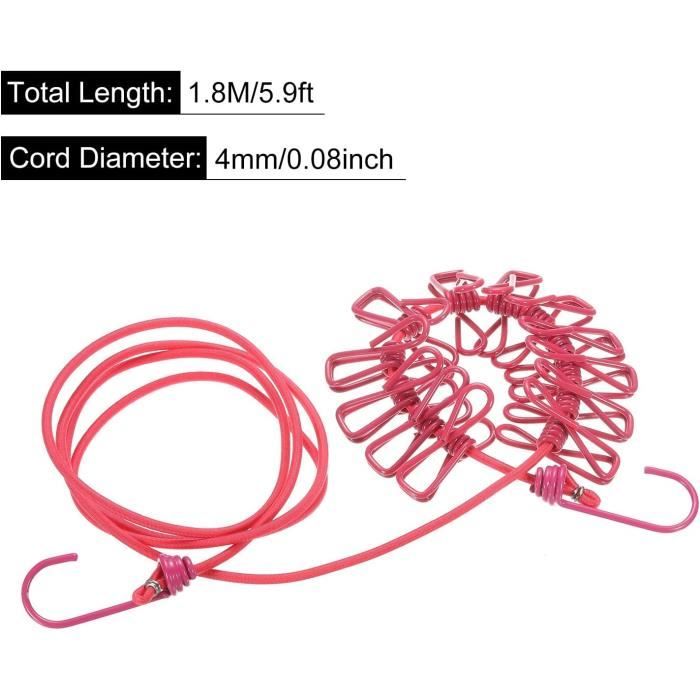 Corde À Linge Coupe-Vent 2 Pièces Lanière Réglable Cintre Polyvalent