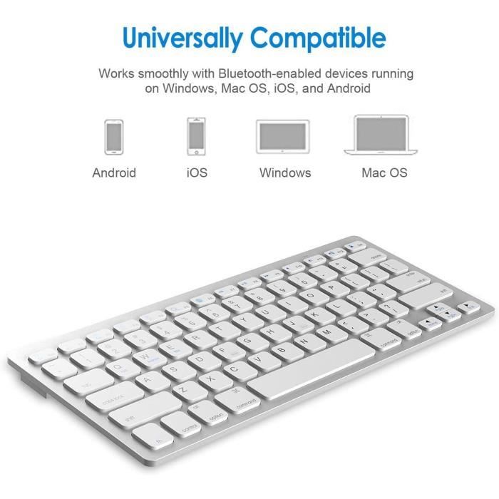 Clavier Sans Fil Bluetooth Pour Mac, Macbook Pro, Macbook Air, Ipad, Iphone  - Mini Clavier Mac Russe Japonais Azerty, Compac[YQ1507] - Cdiscount  Informatique