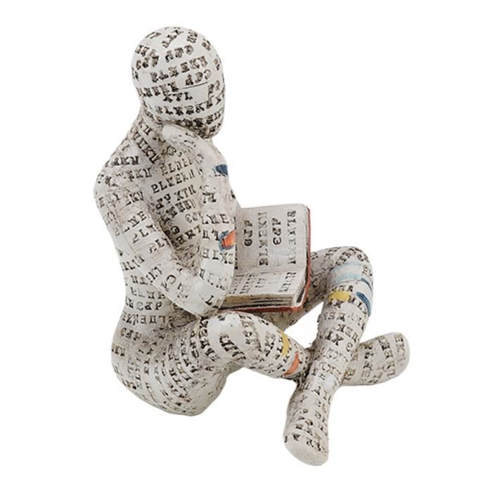 HURRISE ornements de lecture de dame de moulage de pulpe Résine lecture  femme Figurine innovante dame lecture pulpe moulage - Cdiscount Maison