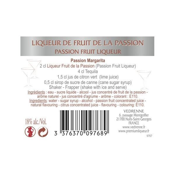 Liqueur de Fruit de la Passion VEDRENNE 18% - 70cl
