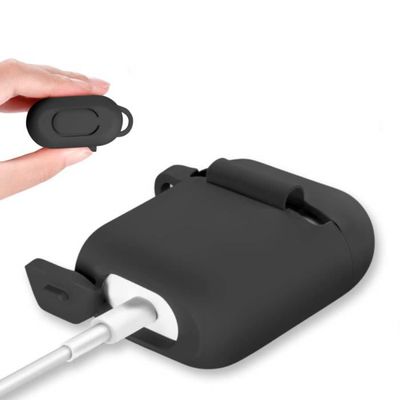 Coque AirPods Avec Support Téléphone Intégré - Compatible AirPods Série 1 Et 2 - Protection Anti-choc TPU+PC - Mousqueton Inclus - 7