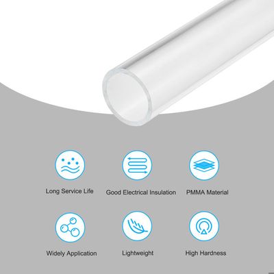 Tube En Acrylique Transparent Rigide - Diamètre 65/61 Mm, Longueur 305 Mm (12 Pouces) - Pour Lampes DIY, Aquariums, Projets Créatifs