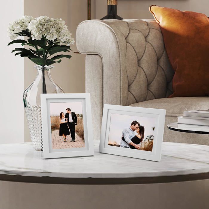 Cadres Photo Noir 13x18 Cm Avec Passe-partout - Lot De 6, Pour Mur Ou Table, Utilisation Horizontale Ou Verticale