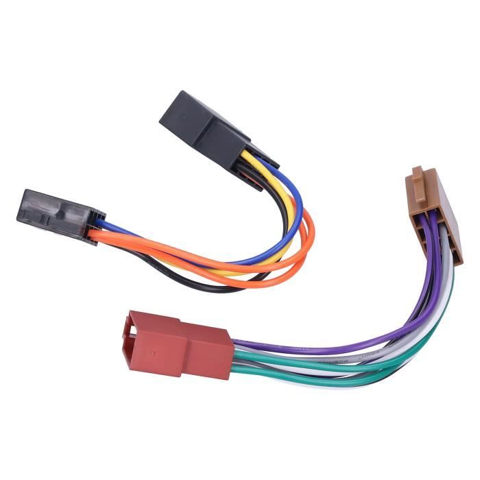 Adaptateur de faisceau de câblage radio ISO pour voiture Câble de lecteur  CD stéréo adapté pour Cabrio/Euro Van moto fils - Cdiscount Auto