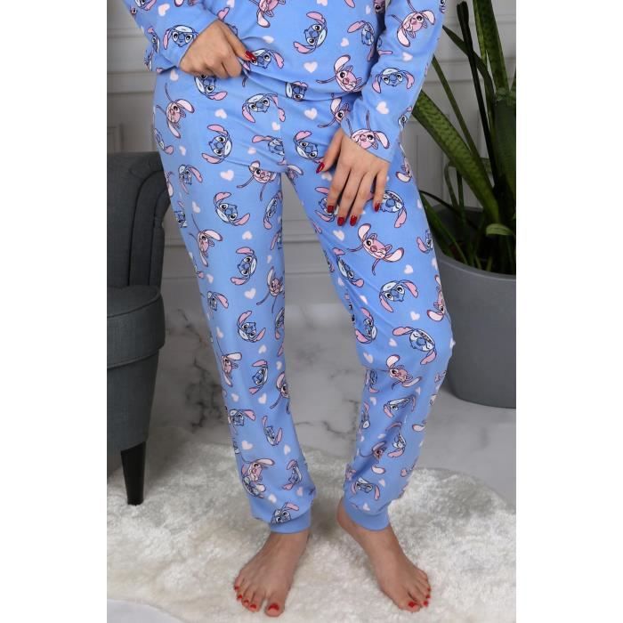 Stitch i Andzia Disney Pyjama fille manches longues, pyjama chaud