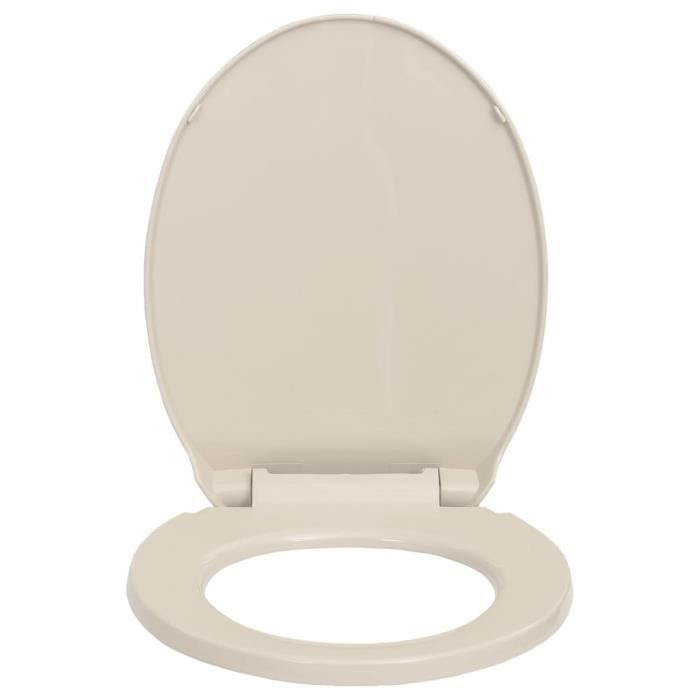 VidaXL Siege de toilette a fermeture en douceur Abricot Ovale Cdiscount Bricolage