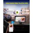 TOGUARD Autoradio 7" écran Tactile CarPlay Android Auto sans Fil Car Stereo Bluetooth multimédia avec GPS/mains libres/musique-3