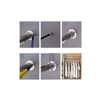 Lot De 4 Supports De Tringle à Rideaux Noirs De 32 Mm Pour Penderie Tringle A Rideaux Supports De Tringle A Vetements Supports De Tringle A Suspendre En Acier Inoxydable Pour Armo 87908705