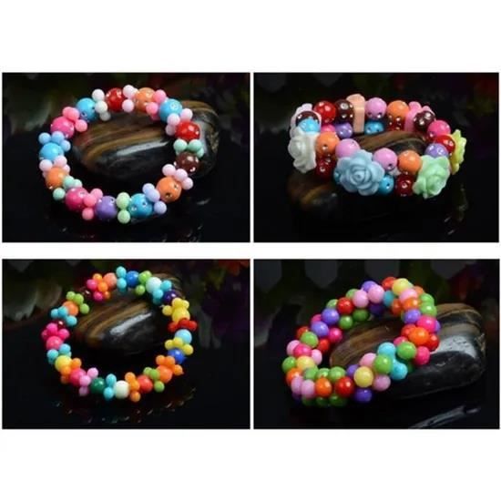 PITMT Kit Perles Bracelet Enfant 350+ PCS - Coffret Créatif Bijoux Filles 6-12 Ans Avec Accessoires