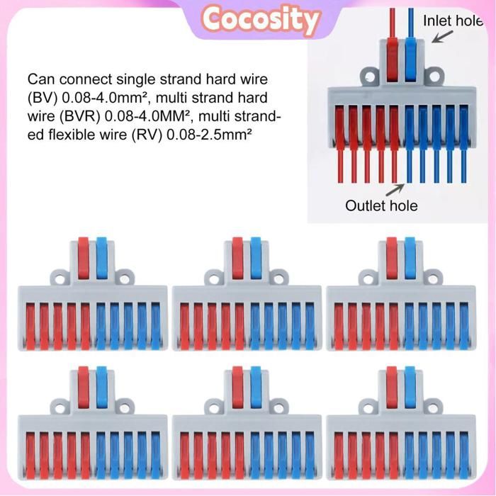30 Pièces SPL-2 / SPL-3 Levier-Écrou Fil Connecteurs Set