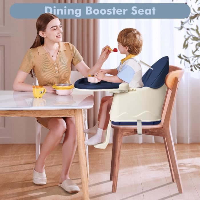Chaise haute pour bébé enfant 3 en 1 réglable avec harnais 5 points, de la  naissance à 6 ans
